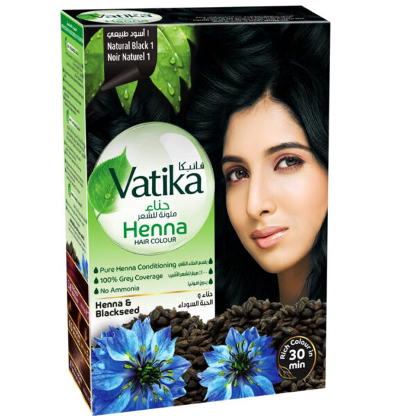 حناء فاتيكا لون أسود طبيعي 10 جرام × 12 × 6