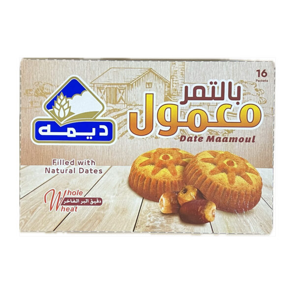 ديمة معمول تمر قمح كامل ١٢×١٦×١٦ غرام