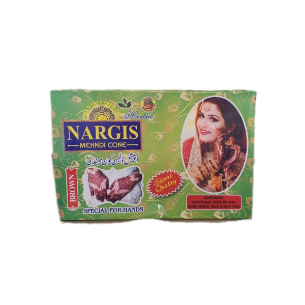Nargis Cone Mehndi Brown 1 X 12 pc