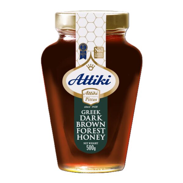عسل أتيكي اليوناني البني الداكن من الغابة 500 غرام × 6